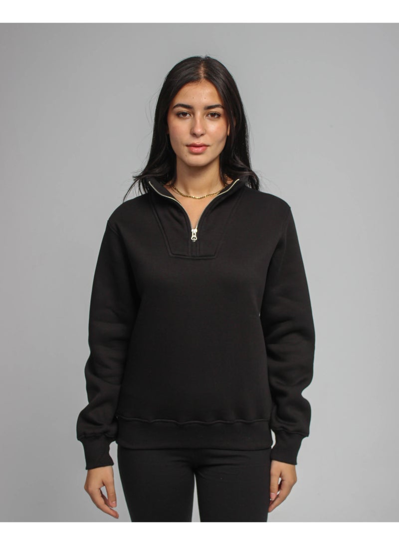 Basic Look Quarter zip Brushed Milton - Image 1